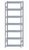 SCHULTE Steckregal, Fachbodenregale Stecksystem, Grundregal, beidseitig nutzbar, H3000xB1000xT400 mm, 7 Fachböden, Fachlast 250 kg, sendzimirverzinkt