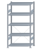 SCHULTE Steckregal, Fachbodenregale Stecksystem, Grundregal, einseitig nutzbar, H2000xB1000xT500 mm, 5 Fachböden, Fachlast 250 kg, sendzimirverzinkt