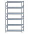 SCHULTE Steckregal, Fachbodenregale Stecksystem, Grundregal, beidseitig nutzbar, H2500xB1300xT500 mm, 6 Fachböden, Fachlast 250 kg, sendzimirverzinkt