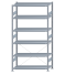 SCHULTE Steckregal, Fachbodenregale Stecksystem, Grundregal, einseitig nutzbar, H2500xB1300xT500 mm, 6 Fachböden, Fachlast 250 kg, sendzimirverzinkt