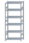 SCHULTE Steckregal, Fachbodenregale Stecksystem, Grundregal, beidseitig nutzbar, H2500xB1000xT500 mm, 6 Fachböden, Fachlast 250 kg, sendzimirverzinkt