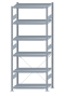 SCHULTE Steckregal, Fachbodenregale Stecksystem, Grundregal, einseitig nutzbar, H2500xB1000xT500 mm, 6 Fachböden, Fachlast 250 kg, sendzimirverzinkt