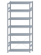 SCHULTE Steckregal, Fachbodenregale Stecksystem, Grundregal, einseitig nutzbar, H3000xB1300xT500 mm, 7 Fachböden, Fachlast 250 kg, sendzimirverzinkt