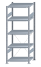 SCHULTE Steckregal, Fachbodenregale Stecksystem, Grundregal, einseitig nutzbar, H2000xB750xT600 mm, 5 Fachböden, Fachlast 250 kg, sendzimirverzinkt