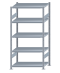 SCHULTE Steckregal, Fachbodenregale Stecksystem, Grundregal, beidseitig nutzbar, H2000xB1000xT600 mm, 5 Fachböden, Fachlast 250 kg, sendzimirverzinkt