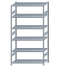 SCHULTE Steckregal, Fachbodenregale Stecksystem, Grundregal, beidseitig nutzbar, H2500xB1300xT600 mm, 6 Fachböden, Fachlast 250 kg, sendzimirverzinkt