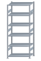SCHULTE Steckregal, Fachbodenregale Stecksystem, Grundregal, beidseitig nutzbar, H2500xB1000xT600 mm, 6 Fachböden, Fachlast 250 kg, sendzimirverzinkt