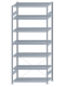 SCHULTE Steckregal, Fachbodenregale Stecksystem, Grundregal, einseitig nutzbar, H3000xB1300xT600 mm, 7 Fachböden, Fachlast 250 kg, sendzimirverzinkt