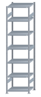 SCHULTE Steckregal, Fachbodenregale Stecksystem, Grundregal, beidseitig nutzbar, H3000xB750xT600 mm, 7 Fachböden, Fachlast 250 kg, sendzimirverzinkt