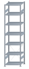 SCHULTE Steckregal, Fachbodenregale Stecksystem, Grundregal, einseitig nutzbar, H3000xB750xT600 mm, 7 Fachböden, Fachlast 250 kg, sendzimirverzinkt