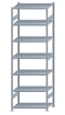 SCHULTE Steckregal, Fachbodenregale Stecksystem, Grundregal, beidseitig nutzbar, H3000xB1000xT600 mm, 7 Fachböden, Fachlast 250 kg, sendzimirverzinkt