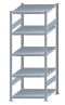 SCHULTE Steckregal, Fachbodenregale Stecksystem, Grundregal, beidseitig nutzbar, H2000xB750xT800 mm, 5 Fachböden, Fachlast 250 kg, sendzimirverzinkt