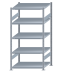 SCHULTE Steckregal, Fachbodenregale Stecksystem, Grundregal, beidseitig nutzbar, H2000xB1000xT800 mm, 5 Fachböden, Fachlast 250 kg, sendzimirverzinkt