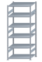 SCHULTE Steckregal, Fachbodenregale Stecksystem, Grundregal, beidseitig nutzbar, H2500xB1000xT800 mm, 6 Fachböden, Fachlast 250 kg, sendzimirverzinkt