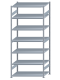 SCHULTE Steckregal, Fachbodenregale Stecksystem, Grundregal, beidseitig nutzbar, H3000xB1300xT800 mm, 7 Fachböden, Fachlast 250 kg, sendzimirverzinkt