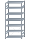 SCHULTE Steckregal, Fachbodenregale Stecksystem, Grundregal, einseitig nutzbar, H3000xB1300xT800 mm, 7 Fachböden, Fachlast 250 kg, sendzimirverzinkt