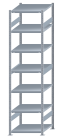 SCHULTE Steckregal, Fachbodenregale Stecksystem, Grundregal, beidseitig nutzbar, H3000xB750xT800 mm, 7 Fachböden, Fachlast 250 kg, sendzimirverzinkt