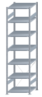 SCHULTE Steckregal, Fachbodenregale Stecksystem, Grundregal, einseitig nutzbar, H3000xB750xT800 mm, 7 Fachböden, Fachlast 250 kg, sendzimirverzinkt