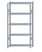 SCHULTE Steckregal, Fachbodenregale Stecksystem, Grundregal, beidseitig nutzbar, H2000xB1000xT300 mm, 5 Fachböden, Fachlast 85 kg, sendzimirverzinkt