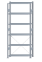 SCHULTE Steckregal, Fachbodenregale Stecksystem, Grundregal, einseitig nutzbar, H2500xB1000xT300 mm, 6 Fachböden, Fachlast 85 kg, sendzimirverzinkt