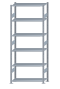SCHULTE Steckregal, Fachbodenregale Stecksystem, Grundregal, beidseitig nutzbar, H2500xB1000xT400 mm, 6 Fachböden, Fachlast 85 kg, sendzimirverzinkt