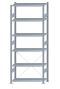 SCHULTE Steckregal, Fachbodenregale Stecksystem, Grundregal, einseitig nutzbar, H2500xB1000xT400 mm, 6 Fachböden, Fachlast 85 kg, sendzimirverzinkt