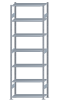 SCHULTE Steckregal, Fachbodenregale Stecksystem, Grundregal, beidseitig nutzbar, H3000xB1000xT400 mm, 7 Fachböden, Fachlast 85 kg, sendzimirverzinkt