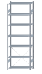 SCHULTE Steckregal, Fachbodenregale Stecksystem, Grundregal, einseitig nutzbar, H3000xB1000xT400 mm, 7 Fachböden, Fachlast 85 kg, sendzimirverzinkt