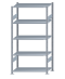 SCHULTE Steckregal, Fachbodenregale Stecksystem, Grundregal, beidseitig nutzbar, H2000xB1000xT500 mm, 5 Fachböden, Fachlast 85 kg, sendzimirverzinkt