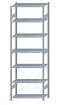 SCHULTE Steckregal, Fachbodenregale Stecksystem, Grundregal, einseitig nutzbar, H3000xB1000xT500 mm, 7 Fachböden, Fachlast 85 kg, sendzimirverzinkt