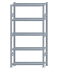 SCHULTE Steckregal, Fachbodenregale Stecksystem, Grundregal, beidseitig nutzbar, H2000xB1000xT300 mm, 5 Fachböden, Fachlast 330 kg, sendzimirverzinkt