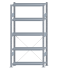 SCHULTE Steckregal, Fachbodenregale Stecksystem, Grundregal, einseitig nutzbar, H2000xB1000xT300 mm, 5 Fachböden, Fachlast 330 kg, sendzimirverzinkt
