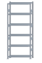 SCHULTE Steckregal, Fachbodenregale Stecksystem, Grundregal, beidseitig nutzbar, H2500xB1000xT300 mm, 6 Fachböden, Fachlast 330 kg, sendzimirverzinkt