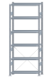 SCHULTE Steckregal, Fachbodenregale Stecksystem, Grundregal, einseitig nutzbar, H2500xB1000xT300 mm, 6 Fachböden, Fachlast 330 kg, sendzimirverzinkt