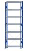 SCHULTE Steckregal, Fachbodenregale Stecksystem, Grundregal, einseitig nutzbar, H3000xB1000xT300 mm, 7 Fachböden, Fachlast 330 kg, RAL 5010 enzianblau / verzinkt