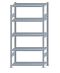 SCHULTE Steckregal, Fachbodenregale Stecksystem, Grundregal, beidseitig nutzbar, H2000xB1000xT400 mm, 5 Fachböden, Fachlast 330 kg, sendzimirverzinkt