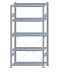 SCHULTE Steckregal, Fachbodenregale Stecksystem, Grundregal, einseitig nutzbar, H2000xB1000xT400 mm, 5 Fachböden, Fachlast 330 kg, sendzimirverzinkt