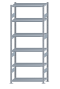 SCHULTE Steckregal, Fachbodenregale Stecksystem, Grundregal, beidseitig nutzbar, H2500xB1000xT400 mm, 6 Fachböden, Fachlast 330 kg, sendzimirverzinkt