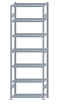 SCHULTE Steckregal, Fachbodenregale Stecksystem, Grundregal, beidseitig nutzbar, H3000xB1000xT400 mm, 7 Fachböden, Fachlast 330 kg, sendzimirverzinkt