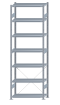 SCHULTE Steckregal, Fachbodenregale Stecksystem, Grundregal, einseitig nutzbar, H3000xB1000xT400 mm, 7 Fachböden, Fachlast 330 kg, sendzimirverzinkt