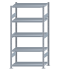SCHULTE Steckregal, Fachbodenregale Stecksystem, Grundregal, beidseitig nutzbar, H2000xB1000xT500 mm, 5 Fachböden, Fachlast 330 kg, sendzimirverzinkt