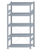 SCHULTE Steckregal, Fachbodenregale Stecksystem, Grundregal, einseitig nutzbar, H2000xB1000xT500 mm, 5 Fachböden, Fachlast 330 kg, sendzimirverzinkt