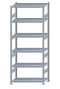 SCHULTE Steckregal, Fachbodenregale Stecksystem, Grundregal, beidseitig nutzbar, H2500xB1000xT500 mm, 6 Fachböden, Fachlast 330 kg, sendzimirverzinkt