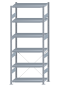 SCHULTE Steckregal, Fachbodenregale Stecksystem, Grundregal, einseitig nutzbar, H2500xB1000xT500 mm, 6 Fachböden, Fachlast 330 kg, sendzimirverzinkt