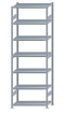 SCHULTE Steckregal, Fachbodenregale Stecksystem, Grundregal, beidseitig nutzbar, H3000xB1000xT500 mm, 7 Fachböden, Fachlast 330 kg, sendzimirverzinkt