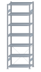SCHULTE Steckregal, Fachbodenregale Stecksystem, Grundregal, einseitig nutzbar, H3000xB1000xT500 mm, 7 Fachböden, Fachlast 330 kg, sendzimirverzinkt