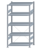 SCHULTE Steckregal, Fachbodenregale Stecksystem, Grundregal, einseitig nutzbar, H2000xB1000xT600 mm, 5 Fachböden, Fachlast 330 kg, sendzimirverzinkt