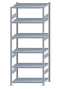 SCHULTE Steckregal, Fachbodenregale Stecksystem, Grundregal, beidseitig nutzbar, H2500xB1000xT600 mm, 6 Fachböden, Fachlast 330 kg, sendzimirverzinkt