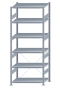 SCHULTE Steckregal, Fachbodenregale Stecksystem, Grundregal, einseitig nutzbar, H2500xB1000xT600 mm, 6 Fachböden, Fachlast 330 kg, sendzimirverzinkt