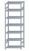 SCHULTE Steckregal, Fachbodenregale Stecksystem, Grundregal, beidseitig nutzbar, H3000xB1000xT600 mm, 7 Fachböden, Fachlast 330 kg, sendzimirverzinkt